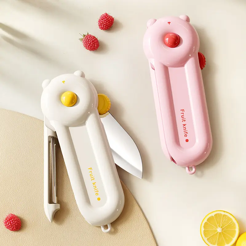 2-in-1 Magnetic Fruit Knife for Kitchen and Home Use - Can Peel Skin, Can Fold, Multi-functional Fruit Knife