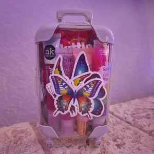 Mini suitcase lip gloss set