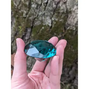Teal Resin Gem Faux Emerald Video Gamer Gift 1990's Nostalgia Pirate Treasure Faux Crystal Movie Prop Gem Handmade Resin Gem Small Crystal