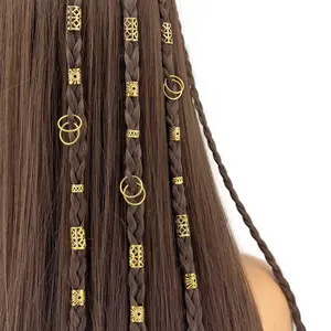 Golden Boho Dreadlock Hair Clip Set — 80pcs