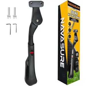 Bike Kickstand 24"-29", Adjustable Height, for Adult Bikes, Kids Bikes, Electric Bikes, Mountain Bikes, Fat Tire Bikes, Motorcycles, Requires 2 Holes in Chainstay (40mm Apart)