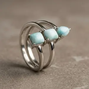 Ocean Glow Larimar Gemstone Ring