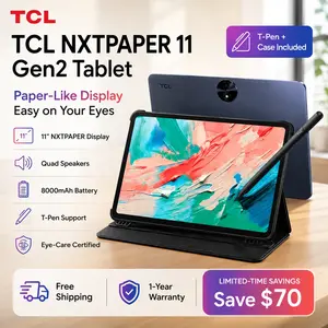 TCL NXTPAPER 11 Gen 2 Android Tablet, 11" Drawing Pad & Digital Notebook, Stylus & Flip Case Included, NXTPAPER 4.0 Display, Android 15, AI Tools, 6+64GB / 8+128GBRAM, 64GB/128GB Storage, 8000mAh Battery, Gray