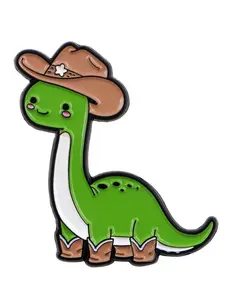 Green Dinosaur Brooch Cute Cartoon Animal Badge, Stylish Alloy Brooch Pin Accessory for All Seasons, Perfect for Clothing Decoration, Hat Pins