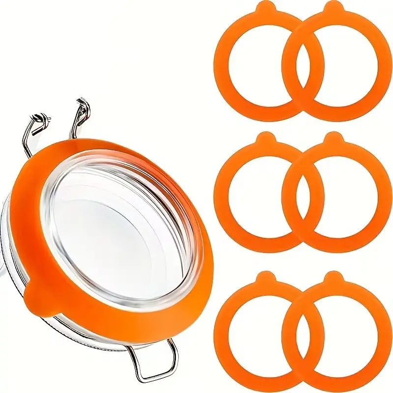 8pcs Silicone Gasket Seals, 3.75 Inches Airtight Jar Gaskets, Replacement Seal Rings, Non-Sponge Rubber, Unvulcanized, Not for Machine Use