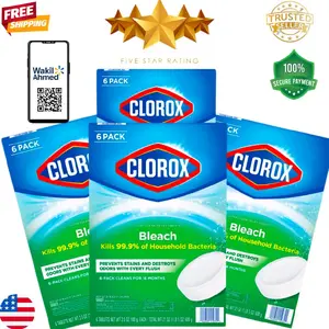 Clorox Toilet Bowl Cleaner Tablets Ultra Clean Bleach 6 Count Each 4 Pack Fresh Cleaning Household