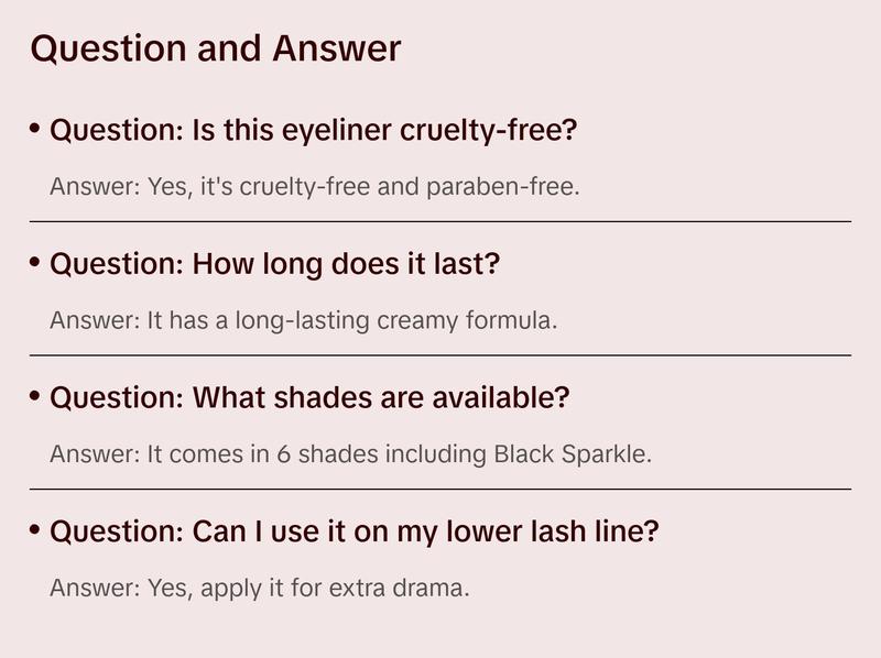 Palladio Glitter Eyeliner Pencil - Makeup Nourishing Tool for Glitter Finish