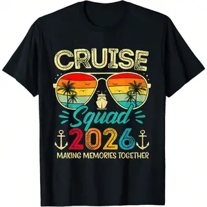 100% Cotton Cruise 2026 Family Group Matching Summer Vacation T-Shirt