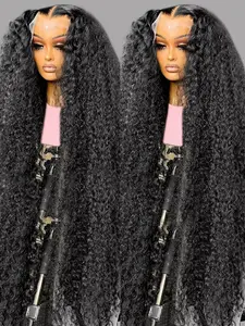 38 40Inch 13x4 13x6 HD Lace Deep Wave Frontal Wig Brazilian Kinky Curly Lace Front Human Hair Wigs For Women 180Density Water Wave Hair Wigs