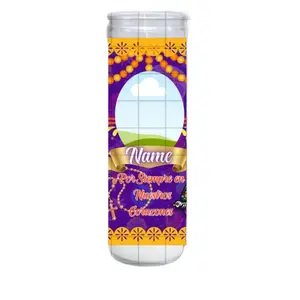 Dia de los Muertos Candles Customized with Personalized Name and Heartfelt Message for Eternal Love
