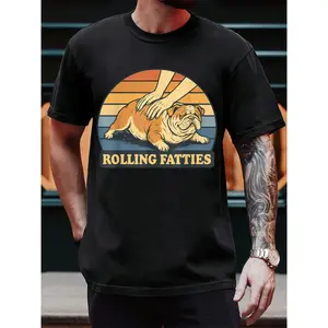 100% Cotton Dog Lover'S Favorite – Witty English Bulldog T-Shirt Featuring Rolling Fatties Joke Golf Gift T-Shirt For Men And Women