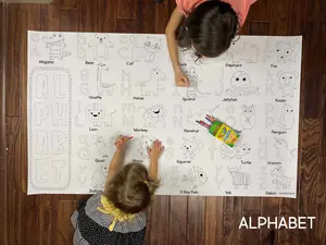 Alphabet Table Size Coloring Sheet
