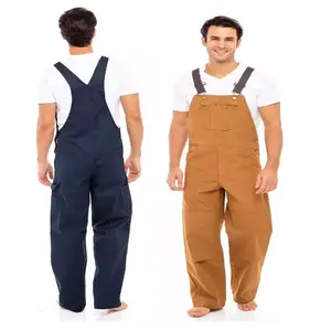 Men Heavy Duty Brace Dungarees Overalls Duck Bib and Decorator Pants