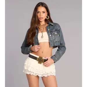 On Repeat Cropped Denim Jacket