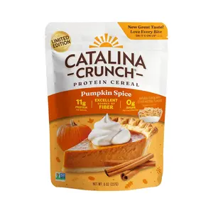Catalina Crunch Protein Cereal - Sugar Free Breakfast Cereal with 11g of Protein - Gluten Free, Keto Friendly - Pumpkin Spice - 8 oz. Bag (Pack of 1)