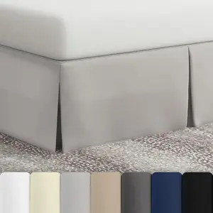 Bed Maker’s Never Lift Your Mattress Bed Skirt, Designed for Box Beds, Split Corners, 14 Inch Drop Length, Twin, Silver