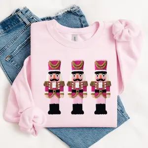 Nutcracker Christmas Sweatshirt, Vintage Nutcracker Sweatshirt, Fax Crochet Shirt - Shades for Everyone - Modern Fit - One Style Fits All