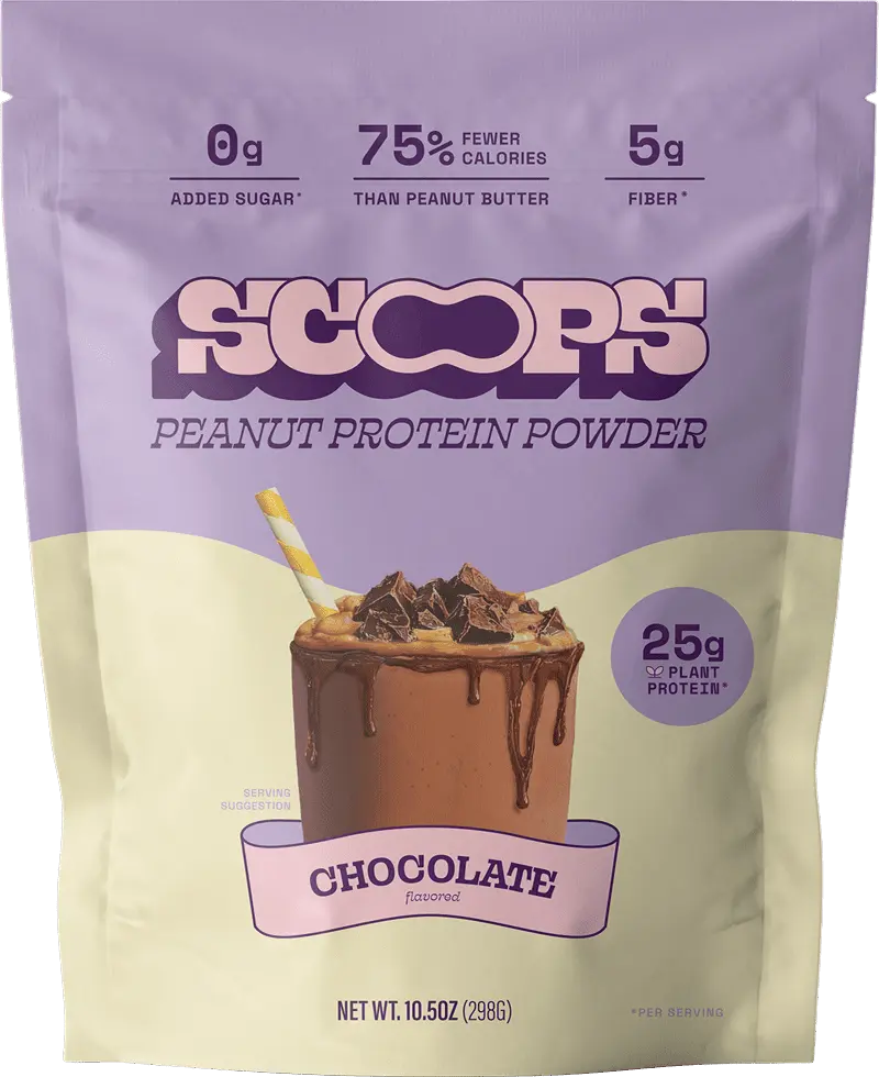Pack of 4 Peanut Protein Powder - Chocolate | Plant-Based Roasted Peanut Butter & Coca Mix Powder for Smoothies, Shakes, Baking & Breakfast Mix - No Added Sugar & Gluten Free