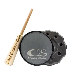 Hunter Series Double Sided Slate over Glass Turkey Pot Call Easy to Use & Affordable