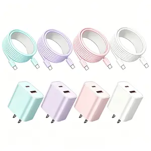 for  iPhone 17 Pro Max Fast Charging Wall Charger Kit, PD [20W+18W] USB-C + USB-A Dual-Port Charger, 10-ft extra-long Type-C  cable, for iPhone 17 Pro/17E/16 Pro Max/16 Pro/15 Pro Max/15 Pro, Samsung Galaxy S26 Ultra/S26/S25+/S24/S23/S23+, and Android