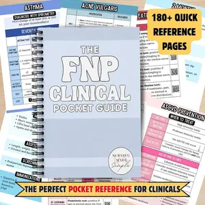 2026 FNP Clinical Pocket Guide – Family Nurse Practitioner Quick Reference Book, 180+ Pages Nursing Study Guide for NP Students & Clinicians