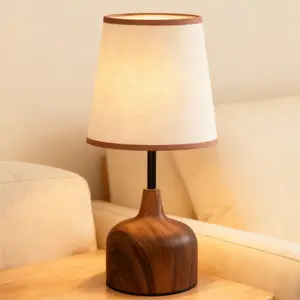 Modern LED Table Lamp, Vintage Cloth Shade Soft Light, Nordic European Italian Style, Bedroom Living Room Reading Desk Lamp