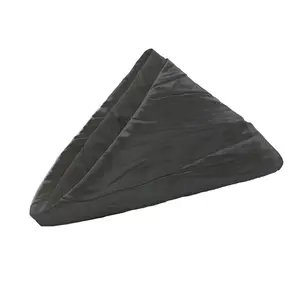 20 Inch Crinkle Taffeta Cloth Napkins Black (Pack of 10)