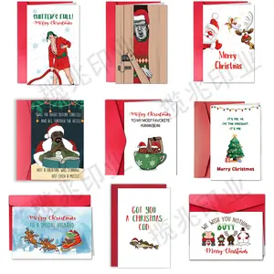 5-Piece Christmas Greeting Card Set, Festive Holiday Wishes & Seasonal Celebrations, Perfect Gift for Family & Friends, Fun Party Cards