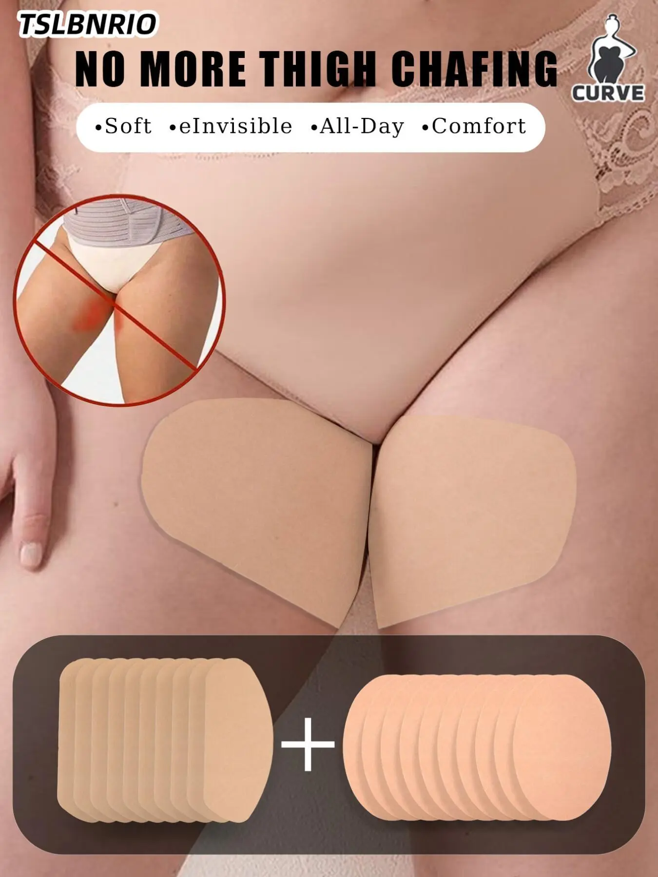20PCS Thigh Protection Pads to Prevent Chafing, made with soft, Gentle, breathable and Non Irritant anti-chafe strips, ultra-thin and invisible, suitable for both men and women, ideal for summer, Daily, outdoor activities, travel, running, hiking, fitness