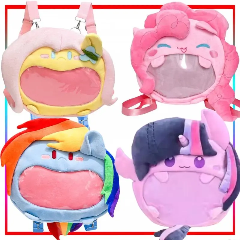 My Little Pony Plush Mouth Bag Pinkie Pie Itabag Translucent Display Large Capacity Portable Storage Holiday Gift Commuting