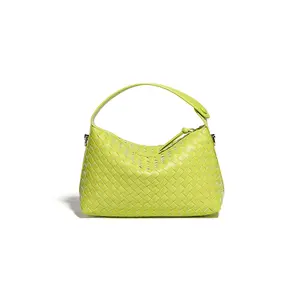 2026 New Arrival Niche Leather Quilted Dumpling Bag |   Woven Handheld Crossbody