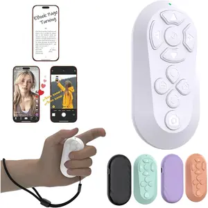 Remote Controller for  Scrolling/Camera/Video Recording/Kindle App Compatible with iOS/Android (White)