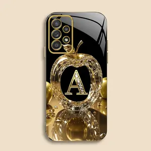 Suitable for [Galaxy A32 5g] New high-end gold letter electroplated gold edge mobile phone case new business simple explosion-proof mobile phone case affordable anti-fall anti-fingerprint 995