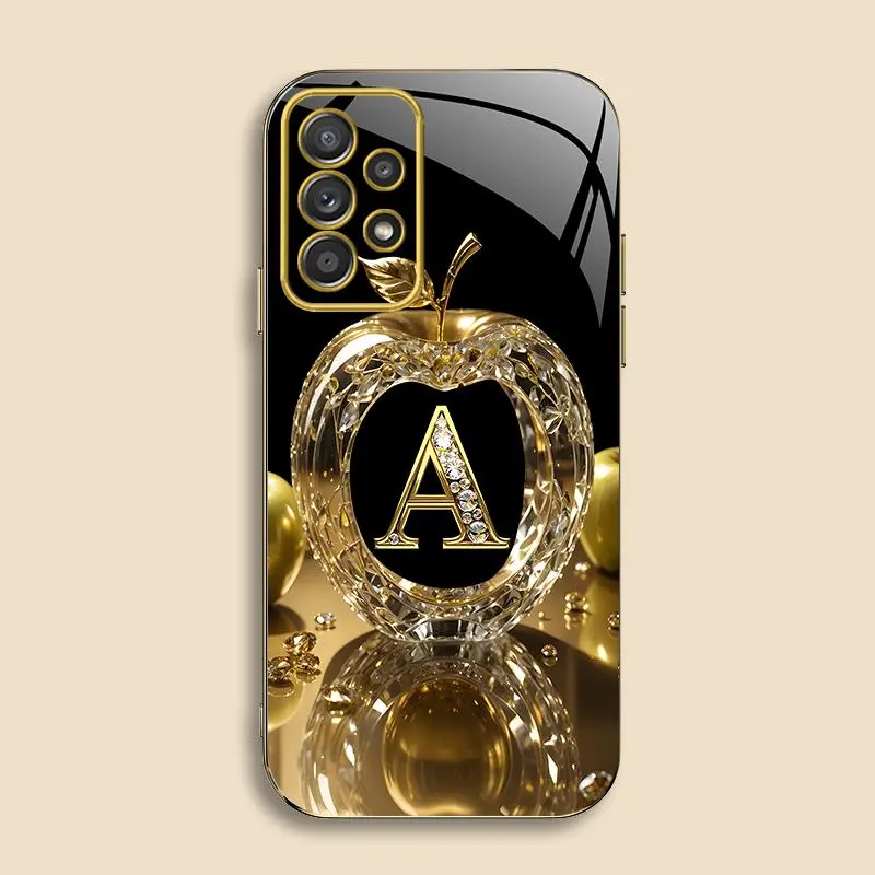 Suitable for [Galaxy A53 5g] New high-end gold letter electroplated gold edge mobile phone case new business simple explosion-proof mobile phone case affordable anti-fall anti-fingerprint 995