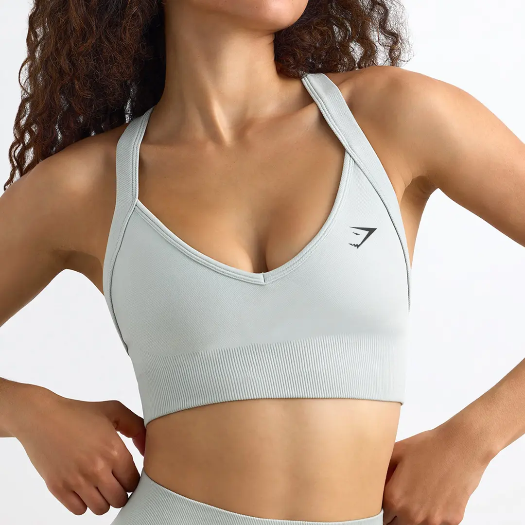 Gymshark Women's Crisscross Back Sports Bra, Classic Style Shockproof Push Up Fitness Bra, Quick Dry Athletic Yoga Workout Top