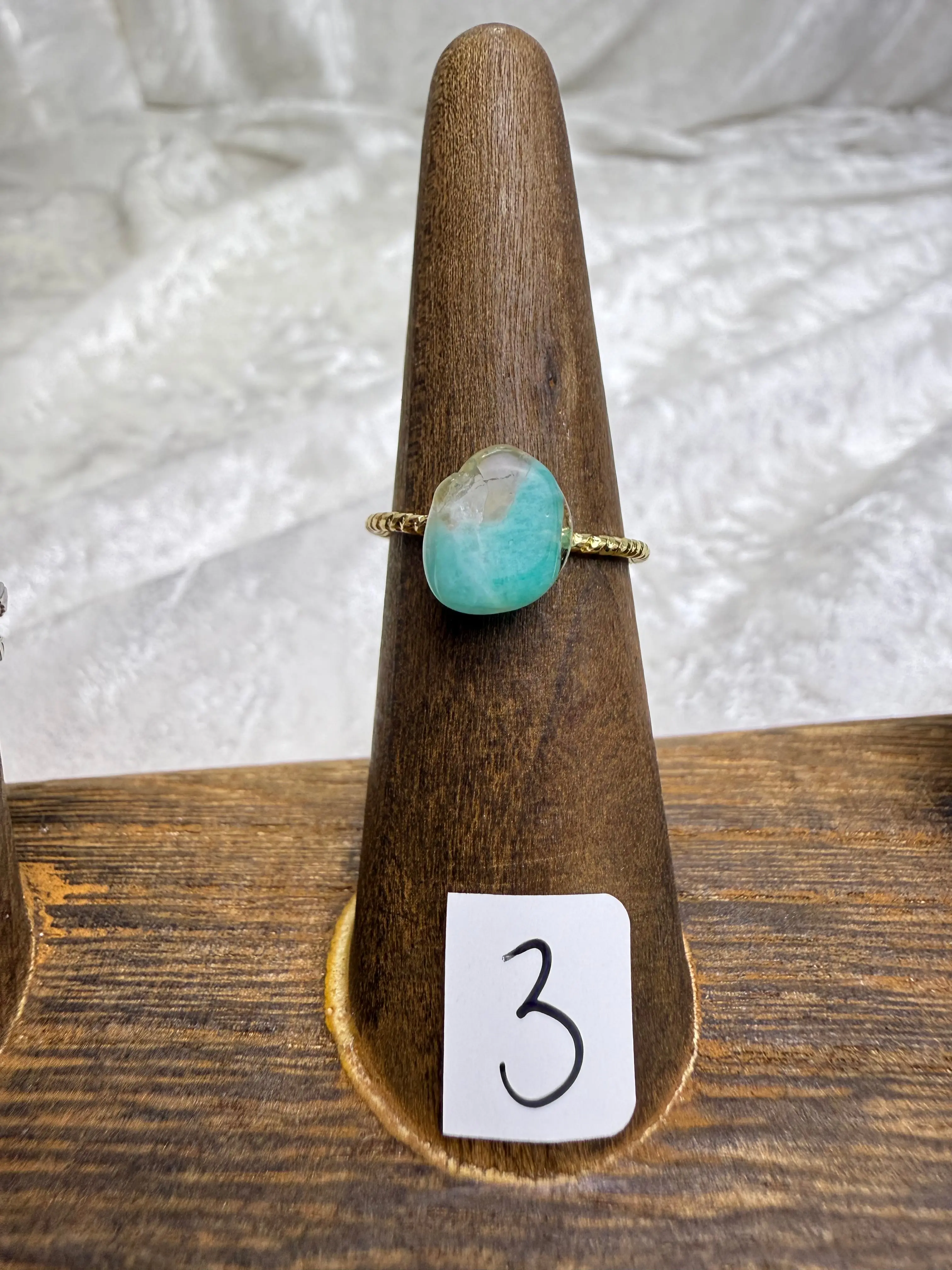 One-of-a-Kind Aquamarine Ring #3 | Handmade Crystal Jewelry for Courage & Clarity