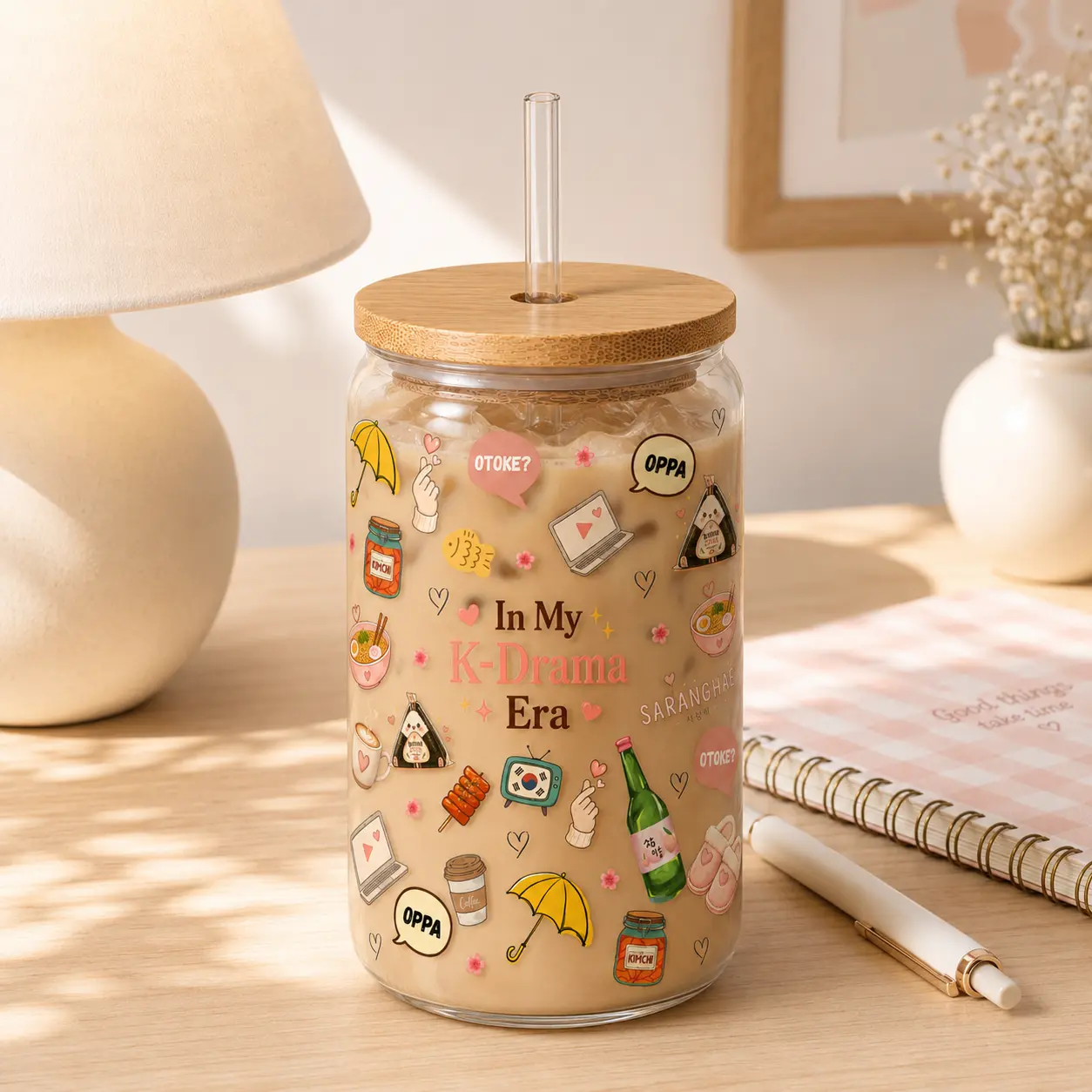In My K-Drama Era Cup, Korean Drama Lover Gift, Iced Coffee Tumbler