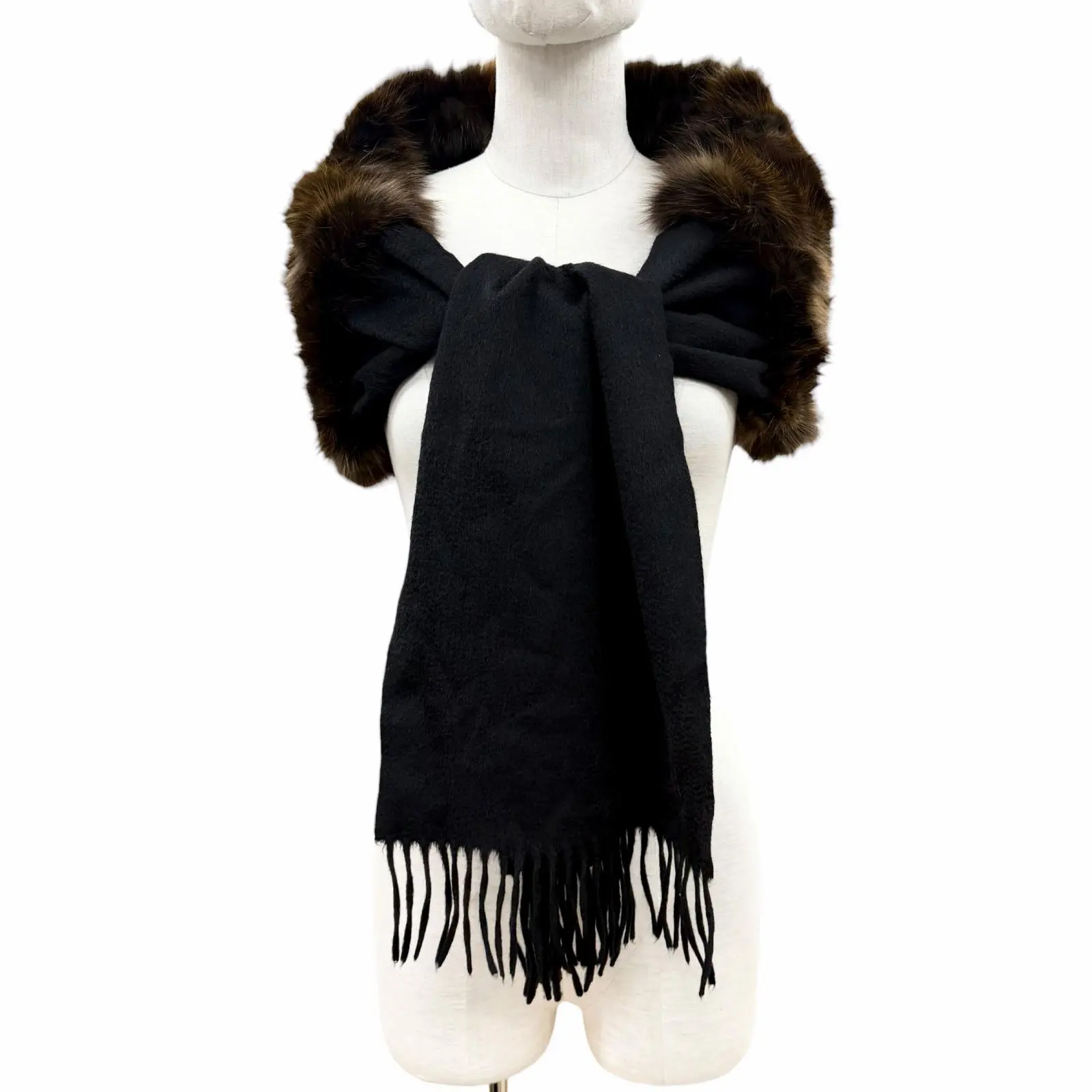 Pre-owned FENDI Cashmere Small Leather Goods Scarf