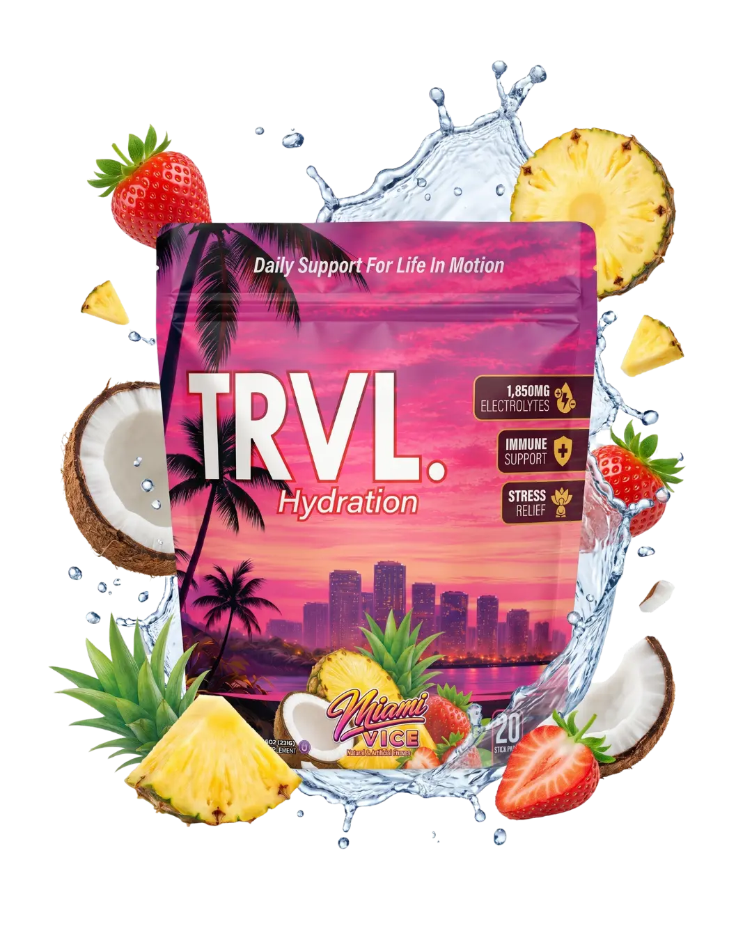 TRVL Miami Vice 3-in-1 Hydration Drink