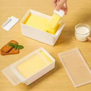 Butter Cutting Storage Box, Partitioned Organizer, Freezer Cheese Slicer, Butter Chopper, Ideal for Kitchen Use