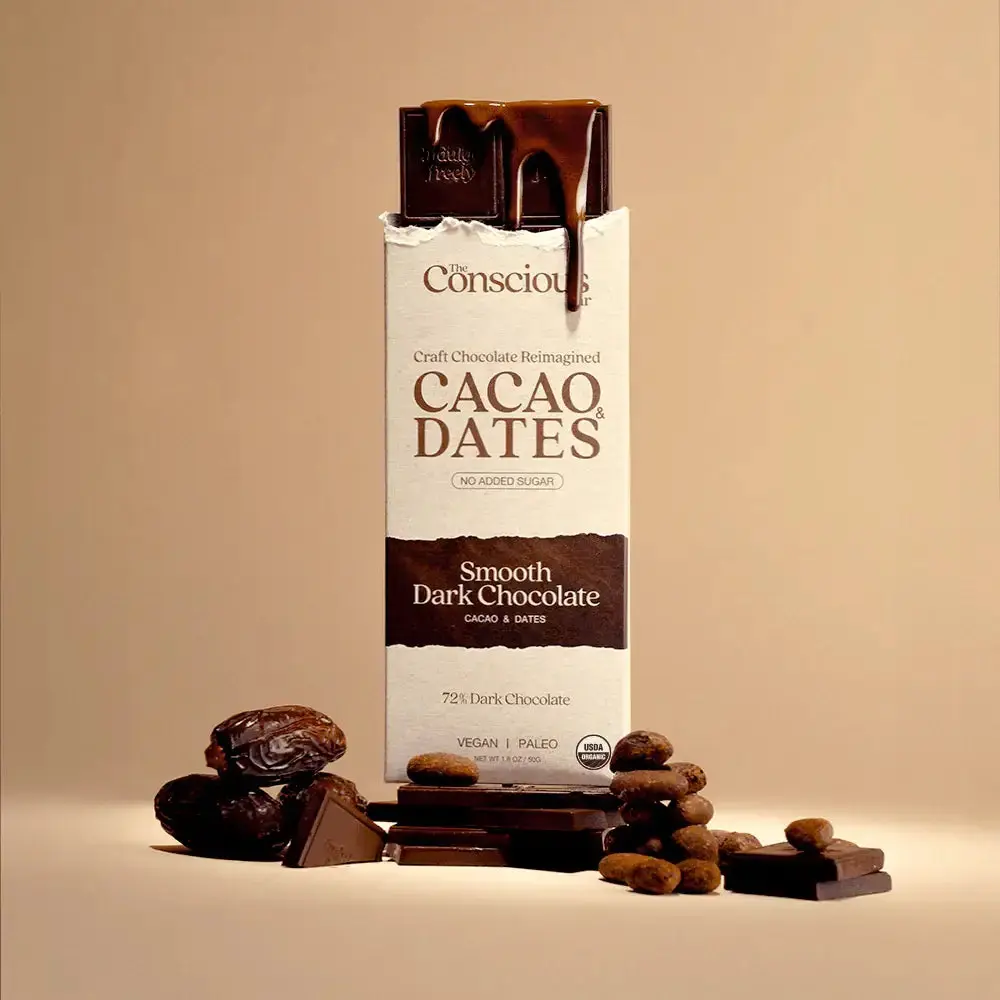 Smooth Dark Chocolate Sweetened With Dates – No Refined Sugar Smooth Dark Chocolate Sweetened With Dates – No Refined Sugar