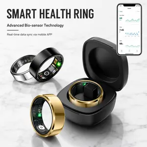 2026 Compact Smart Ring Fitness Tracker, Wearable Device with Blood Pressure, Heart Rate & Sleep Monitoring, IP68/5ATM Waterproof, Multi-Sport Mode for Men & Women   Fitness health monitor