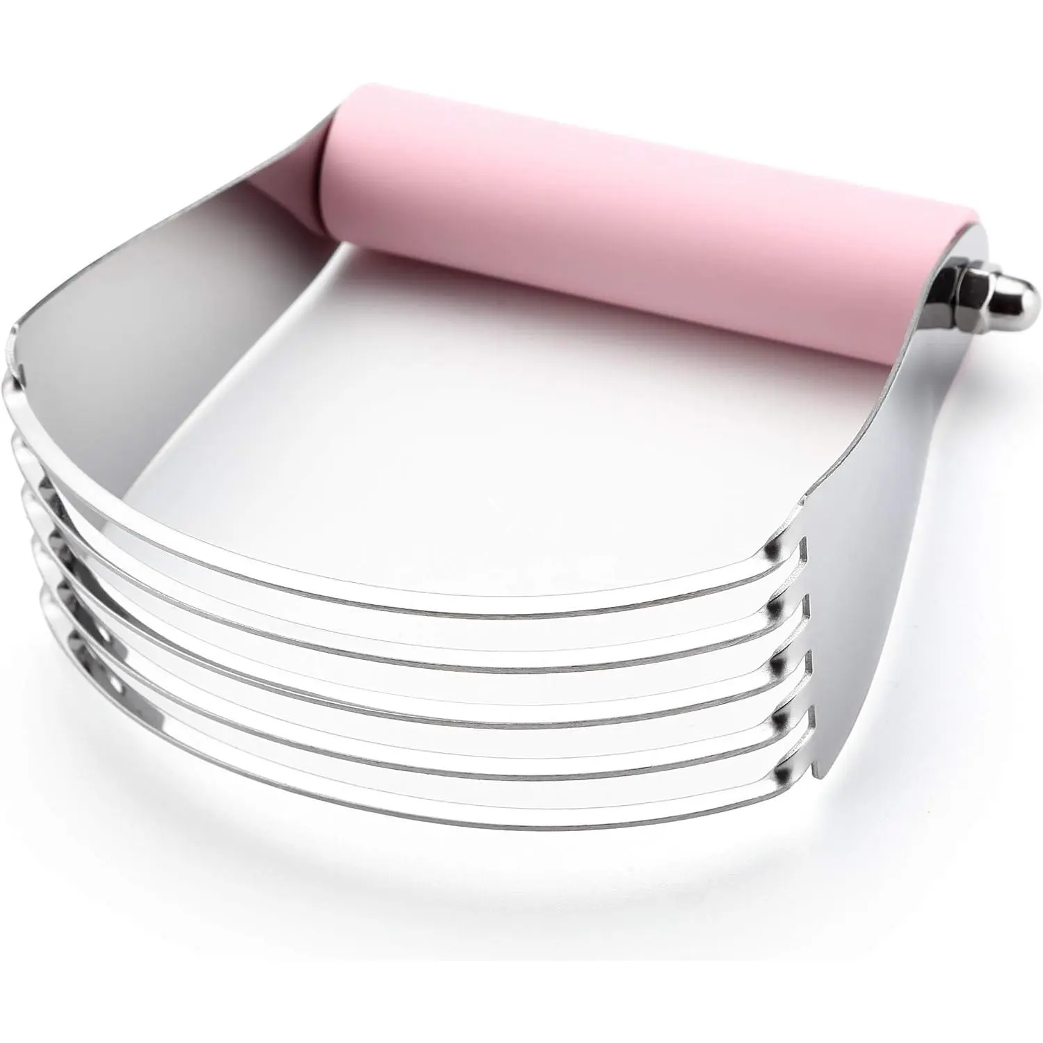 Large Dough Blender For Baking, Professional Dough  Tool, Stainless Steel Puff Pastry  Tool, Dishwasher Safe Pastry Blender for Easy Mixing - Pink Lemonade