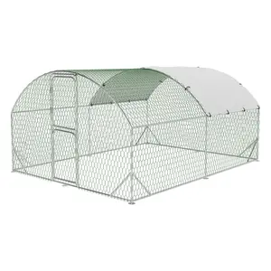 Outdoor Dog Kennel 10 Ft Large Heavy Duty Dog Enclosure with Waterproof Cover Roof Chain Link Dog Runs Dog House with Secure Lockable Door for Outside Backyard