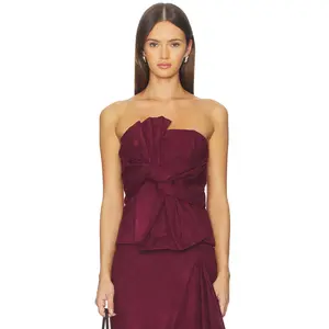 Line & Dot Valen Top in Maroon