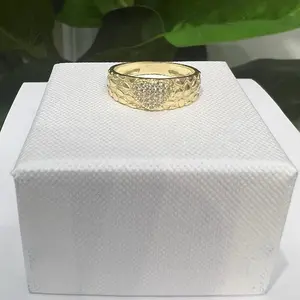 1382- NEW 10K Yellow Gold Heart Nugget Ring
