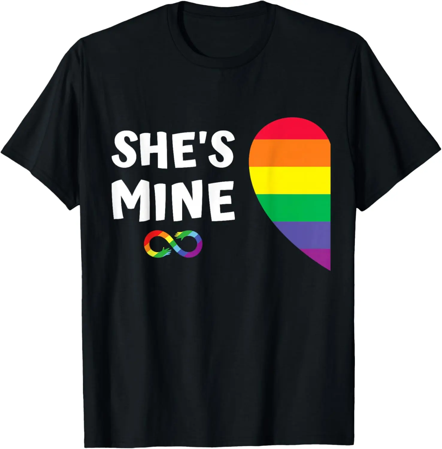 im Hers shes Mine Matching for Pride Lesbian Couples LGBTQ T-Shirt Pure Cotton Graphic Tees Menswear Top: Gifts for Men & Women, Graphic Tee