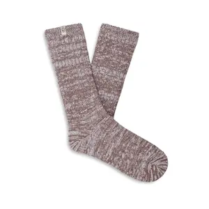 UGG Women's Rib Knit Slouchy Crew Sock Brown UGG Women's Rib Knit Slouchy Crew Sock Brown