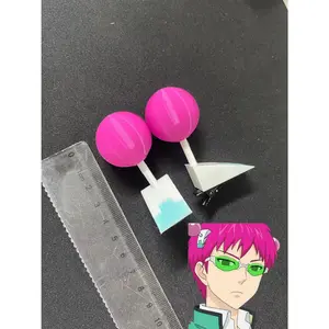 Anime The Disastrous Life of PSI Saiki K. Saiki Kusuo Cosplay Prop Rose Pink Headwear Heat Resistant Accessories Cos Convention