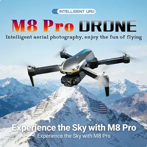 2026 M8 Pro Drone – 4K EIS Camera, GPS & 5G WiFi FPV, Brushless Motor, Optical Flow Hover, Smart Obstacle Avoidance, Auto Return, 360° Stunt Roll, Dual Batteries Included